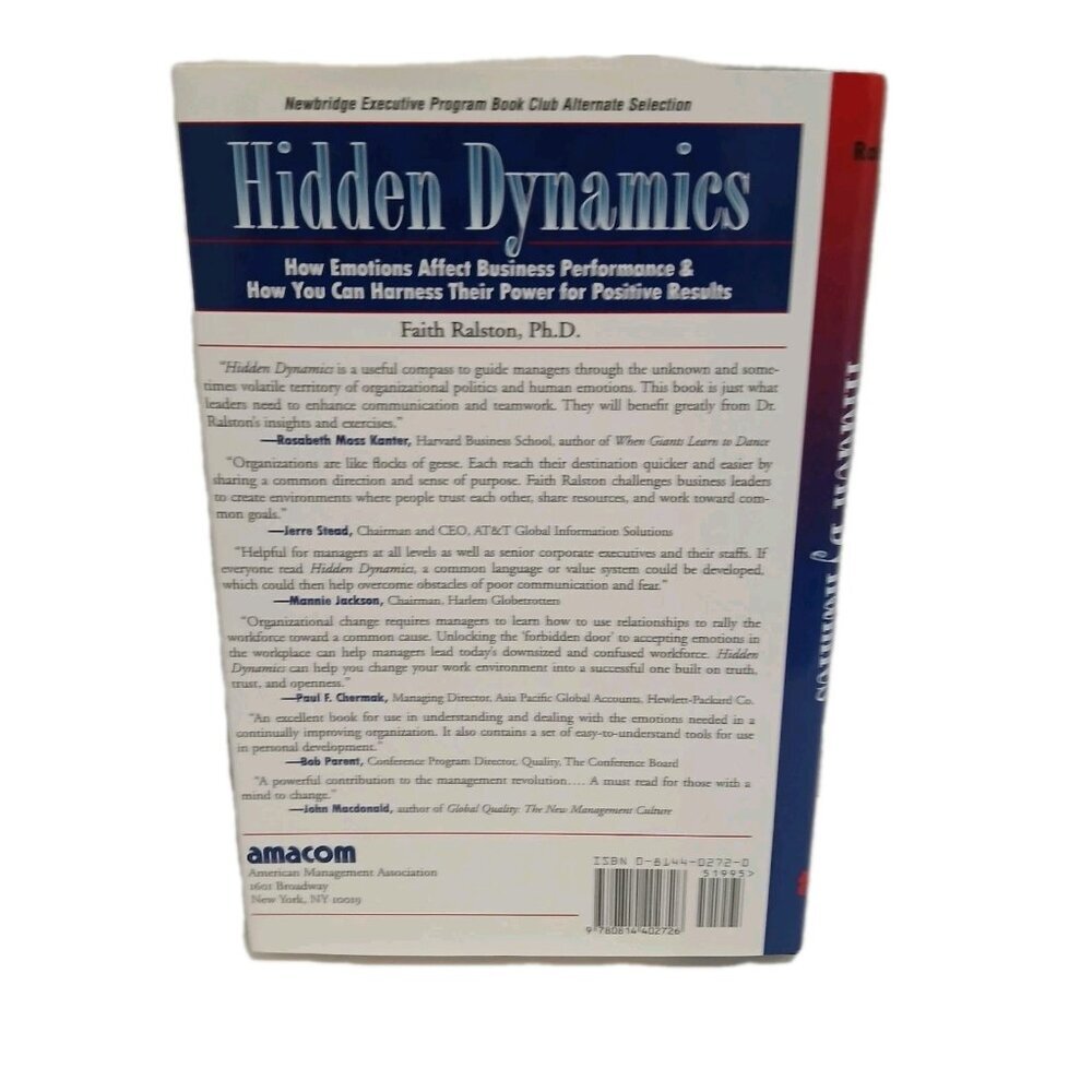 Hidden Dynamics – Faith Ralston Ph.D. – Hardcover – Business Psychology - Picture 2 of 5